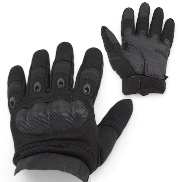 Тактичні рукавички з пальцями 9089_M_Black - зображення 1
