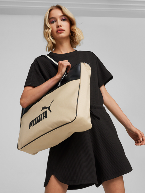 Сумка шопер жіноча Puma Campus Shopper Prairie Tan 09032806 Бежева (4099685706297) - зображення 3
