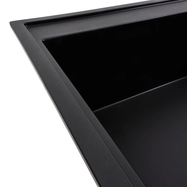 Мойка для кухни PLATINUM гранитная 7950 AZURIT 790x500мм прямоугольная врезная без сифона черная PLS-A40295 - изображение 5