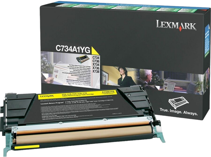 Тонер-картридж Lexmark C73x/X73x Yellow (734646047586) - зображення 1