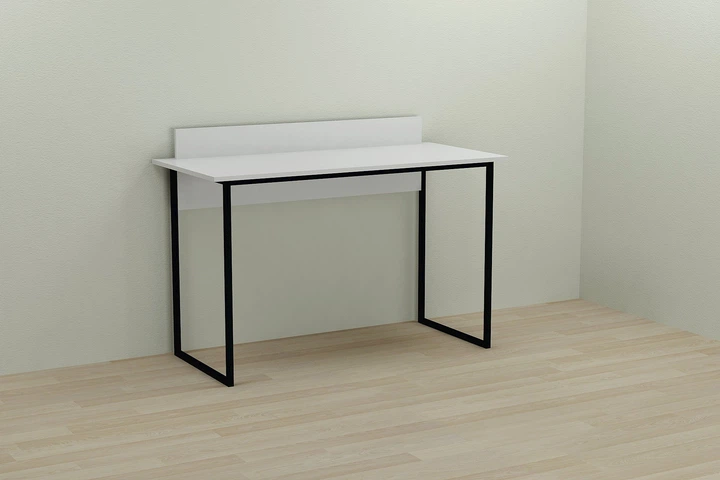 Компьютерный стол Ferrum-decor Скай 75x120x70 черный ДСП Белое 16мм - Фото 1 Компьютерный стол Ferrum-decor Скай 75x120x70 черный ДСП Белое 16мм - изображение 1