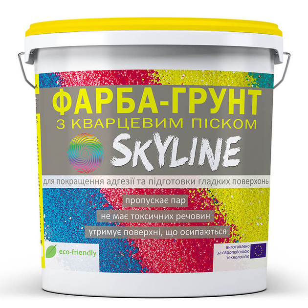 Краска-Грунт акриловая с кварцевым песком SkyLine 14 кг – фото, отзывы ...