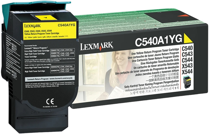Тонер-картридж Lexmark C540/X543 Yellow (734646083447) - зображення 1