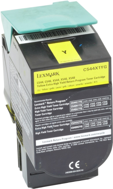 Тонер-картридж Lexmark C544/X544 Yellow (734646083560) - зображення 1