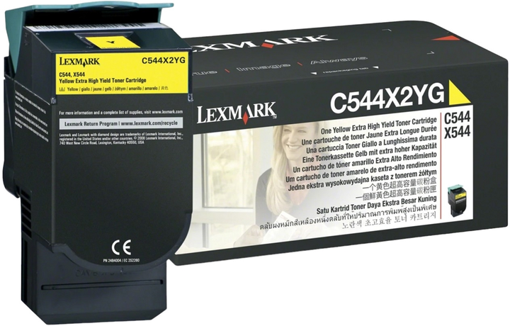 Тонер-картридж Lexmark C544/X544 Yellow (734646083607) - зображення 1