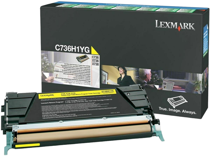 Toner Lexmark C736/X736/X738 Yellow (734646148818) - obraz 1