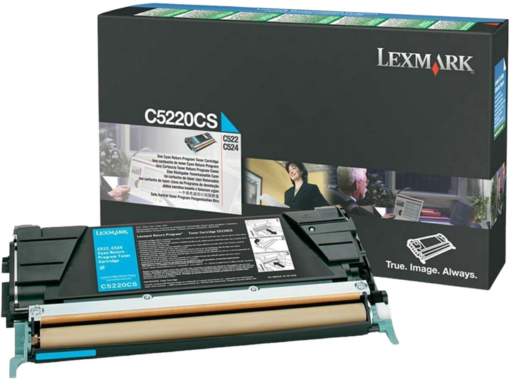 Toner Lexmark C522/C524 Cyan (734646396653) - obraz 1