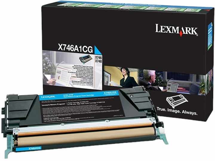 Тонер-картридж Lexmark X746/X748 Cyan (734646435734) - зображення 1