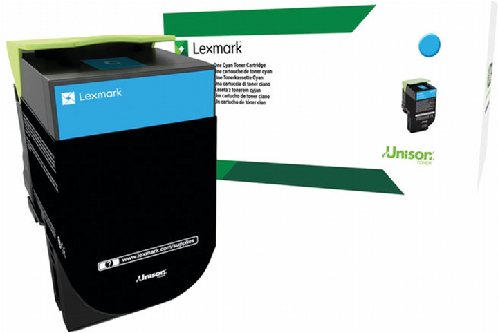 Toner Lexmark 802HC Cyan (734646477888) - obraz 1