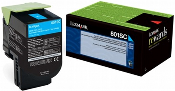 Тонер-картридж Lexmark 802SC Cyan (734646481281) - зображення 1