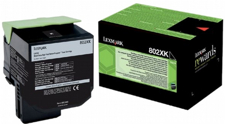 Toner Lexmark 802XK Black (734646481335) - obraz 1