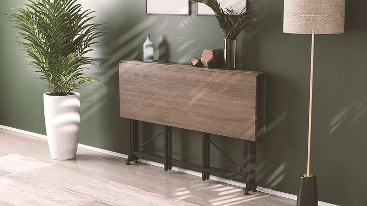Стіл-книга трансформер Оріон 3 Ferrum-decor 750x1150x880 Чорний метал ДСП Дуб Сонома Трюфель 16 мм (ORI305) - Фото 6 Стіл-книга трансформер Оріон 3 Ferrum-decor 750x1150x880 Чорний метал ДСП Дуб Сонома Трюфель 16 мм (ORI305) - зображення 6