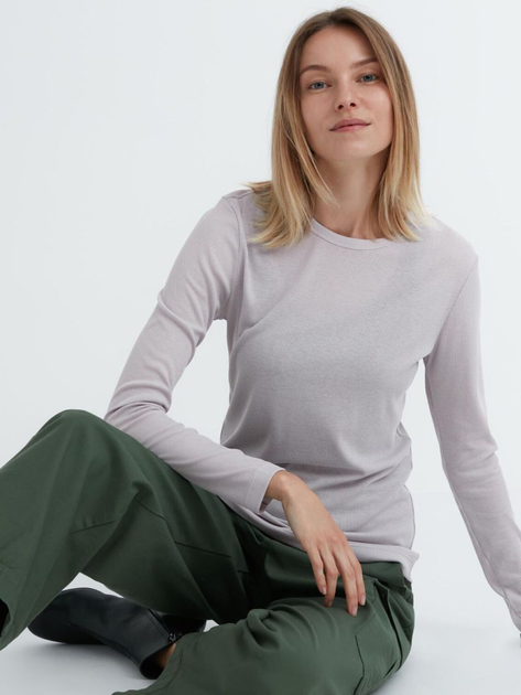 Акція на Лонгслів довгий жіночий Uniqlo 59065465 XL Сірий від Rozetka