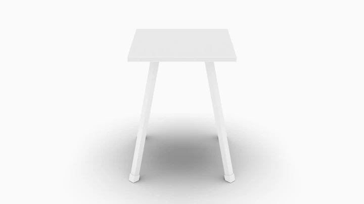 Табурет Ferrum-decor 430x320x320 Білий метал ДСП Білий 16 мм (TAB008) - зображення 2