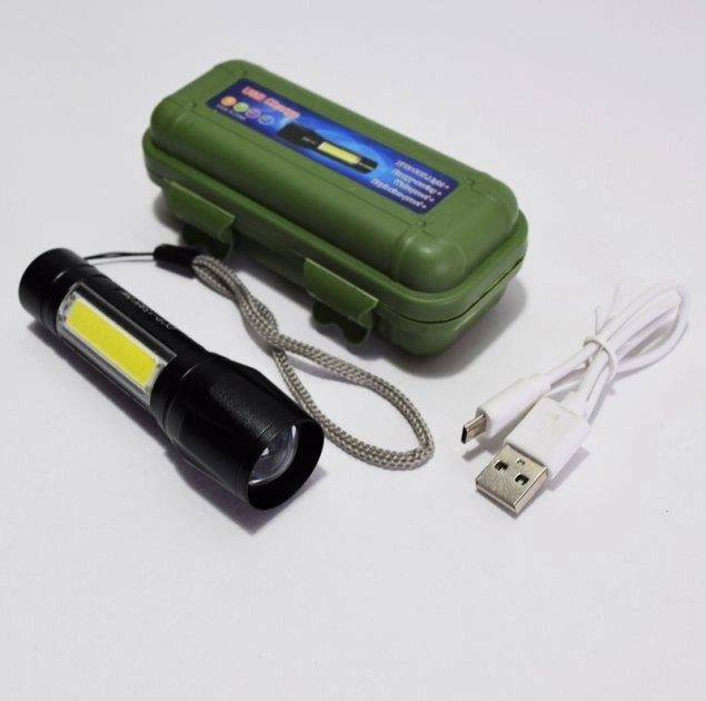 Компактный мощный аккумуляторный LED фонарик USB COP BL-511 Черный 158000 W (SH775462) - изображение 5
