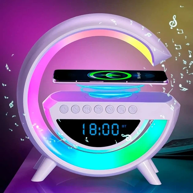 Настольная смарт лампа-ночник G-Smart RGB 15W Light Sound Machine White (4712IC457) - изображение 8