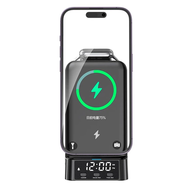 Бездротове зарядне док-станція Qi 4in1 Wireless Charger Apple Version A60 5-15W - Фото 5 Бездротове зарядне док-станція Qi 4in1 Wireless Charger Apple Version A60 5-15W - зображення 5