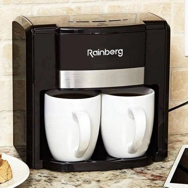 Кофеварка капельная Rainberg RB-613 с двумя чашками / 500W - Фото 2 Кофеварка капельная Rainberg RB-613 с двумя чашками / 500W - изображение 2