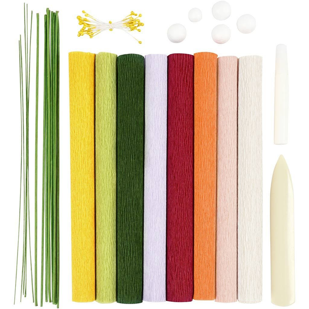 Zestaw do tworzenia kwiatów Creativ Company Crepe Paper (5712854455480) - obraz 5