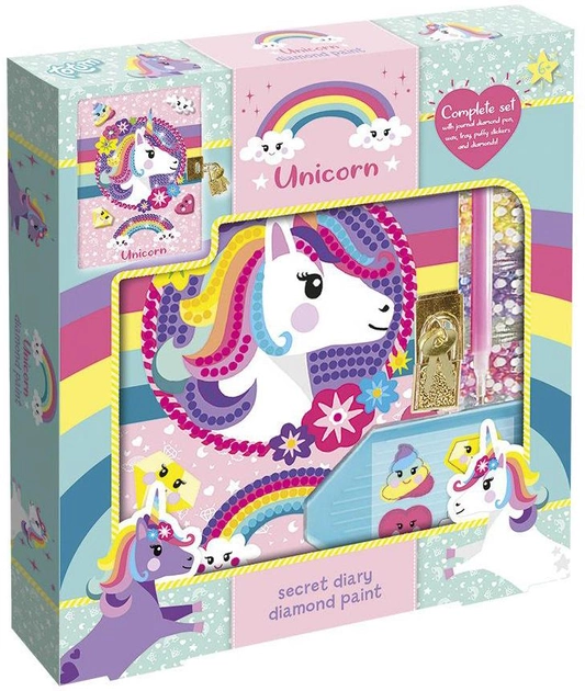 Набір для творчості Totum Secret Diary Diamond Paint Unicorn (8714274071735) - зображення 1
