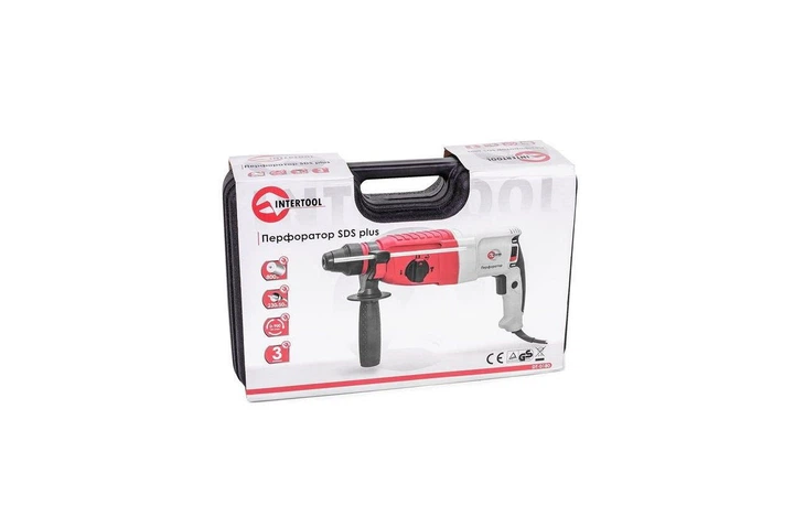 Перфоратор 850 Вт, 3,2 Дж, 0-900 об/мин, 0-4400 уд/мин, SDS plus INTERTOOL DT-0180 - изображение 6