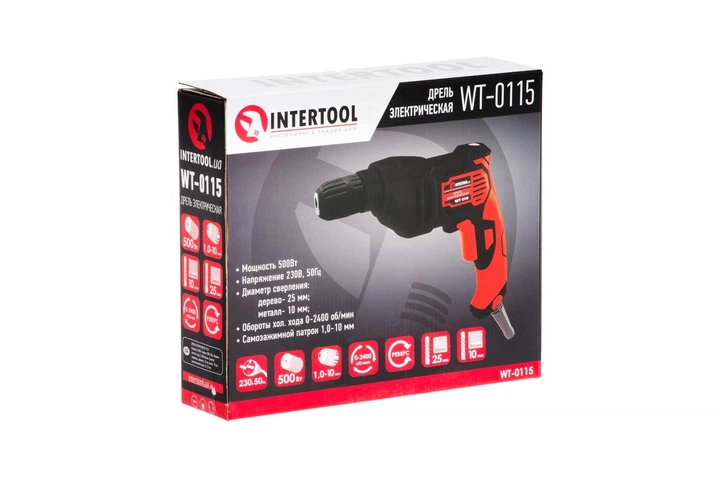Дрель Intertool 500 Вт безударная электрическая дрель для сверления дерева и металла быстро зажимная (DR-P_33IT) - изображение 7