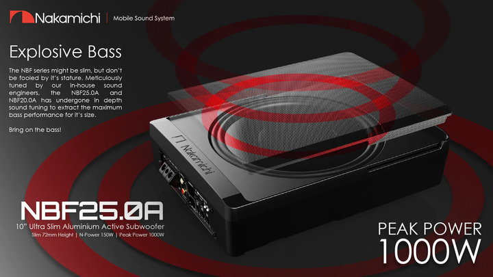 Активний сабвуфер Nakamichi NBF25.0A - зображення 2