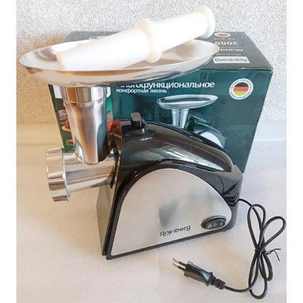 М'ясорубка Rainberg RB-678 3000W + Насадка для ковбас - зображення 3
