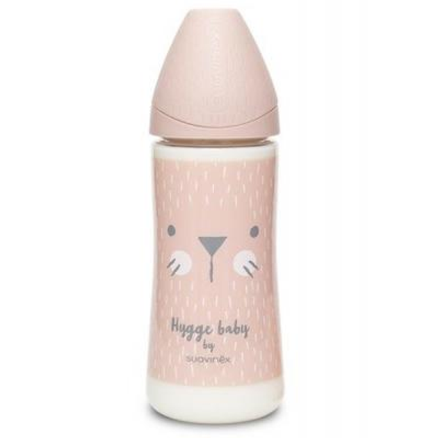 Пляшечка для годування Suavinex Hygge Затишні історії, 360 мл, рожева (306697) - зображення 1