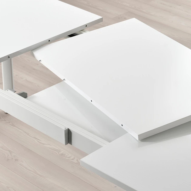 Стіл+4 стільці IKEA STRANDTORP / TOBIAS, білий, прозорий, 150, 205, 260х95 см, 393.886.70 - изображение 3