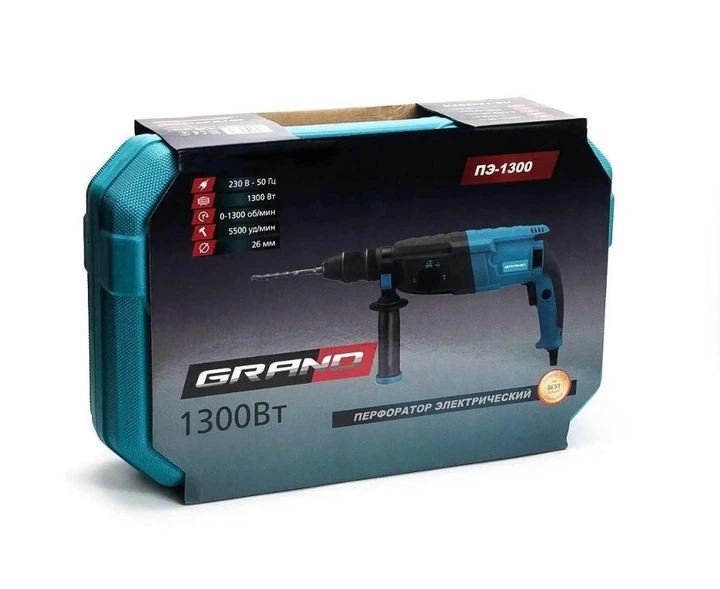Перфоратор электрический Grand ПЭ-1300 (3,3 Дж, 1300 Ватт, SDS+) - изображение 3
