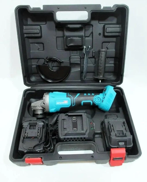 Аккумуляторная угловая шлифмашина Grand МШУ-20BL PRO BRUSHLESS (Без щеточный двигатель, 20V, 2 АКБ 4000мАч) - изображение 2