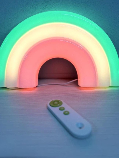 Декоративный неоновый светильник - ночник на стену с пультом NEON Радуга - изображение 6