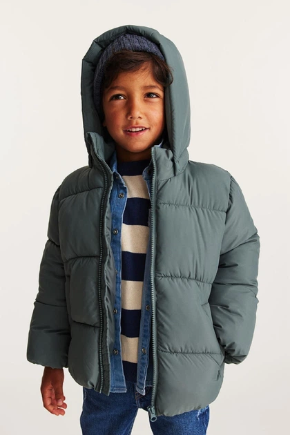 Куртка зелена шалфей H&M 110-116см (400094823) - Фото 3 Куртка зелена шалфей H&M 110-116см (400094823) - зображення 3