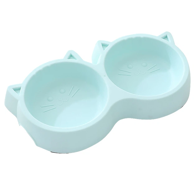 Миска для кошек Taotaopets Cat 123307 Blue двойная пластиковая - Фото 1 Миска для кошек Taotaopets Cat 123307 Blue двойная пластиковая - изображение 1
