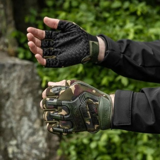 Рукавиці тактичні безпалі Mechanix M-Pact Gloves Woodland, M - изображение 2