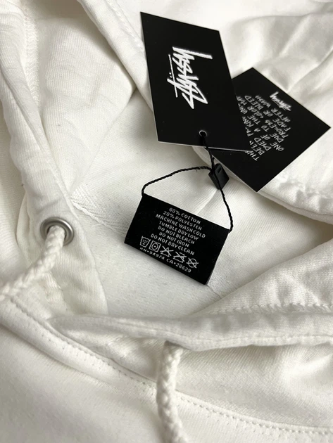 Теплий худі Stussy hoodie basic на флісі, Розмір М S0030HW - Фото 4 Теплий худі Stussy hoodie basic на флісі, Розмір М S0030HW - зображення 4