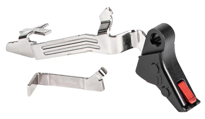 Спусковой крючок с тягой ZEV PRO Flat Face Upgrade Bar Kit. Glock Gen5. Черный/красный - изображение 1