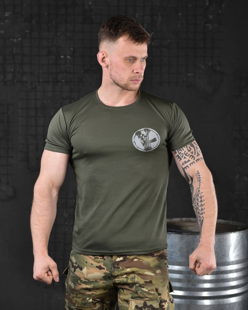 Тактическая потоотводящая футболка odin dzen олива XL - изображение 1