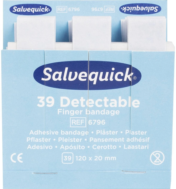 Набор пластырей Salvequick Blue extra-long (7310610067960) - изображение 1