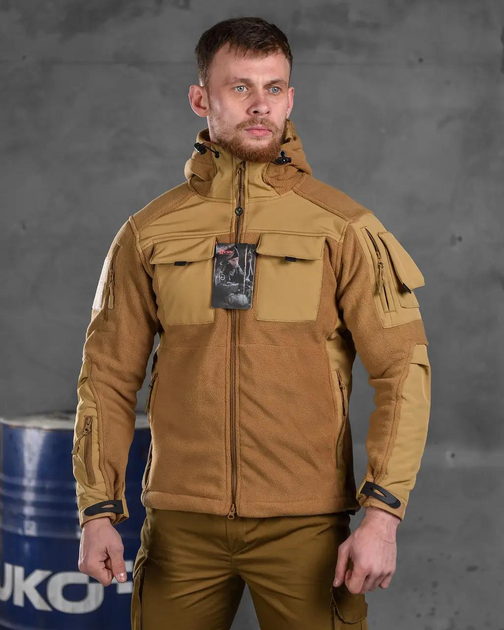 Тактична чоловіча флісова куртка L койот (85575) - зображення 1