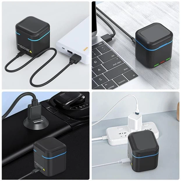 Зарядное устройство USB (бокс) на три аккумулятора для экшн-камеры GoPro Hero 13 Black (10225) - изображение 4