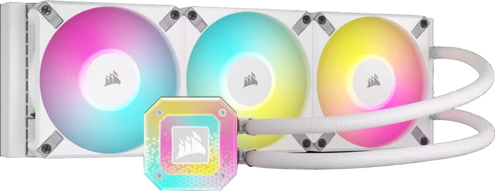 Система рідинного охолодження Corsair iCUE H150i Elite Capellix XT White Liquid CPU Cooler (CW-9060073-WW) - зображення 1