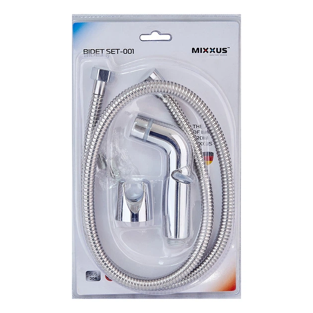Набір для гігієнічного душу MIXXUS BIDET SET-001 шланг 1,2 м (Колір хром) (LE2773) - Фото 2 Набір для гігієнічного душу MIXXUS BIDET SET-001 шланг 1,2 м (Колір хром) (LE2773) - изображение 2