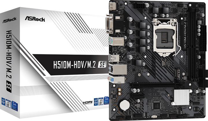 Материнская плата ASRock H510M-HDV/M.2 SE (s1200, Intel H470, PCI-Ex16) (4710483943126) - изображение 5