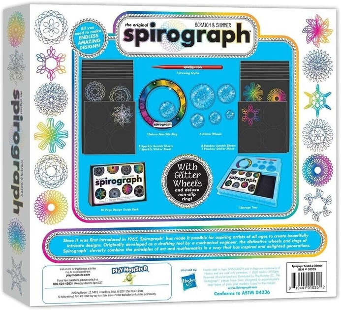 Набір для творчості PlayMonster Spirograph Scratch and Shimmer (0819441010352) - зображення 2