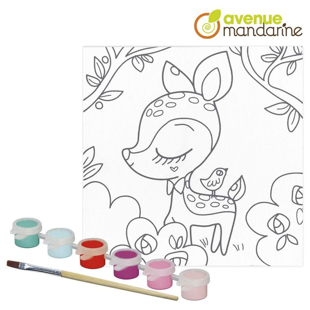 Набір для розмальовки Avenue Mandarine Оленя з фарбами та пензликом (3609510530136) - зображення 2