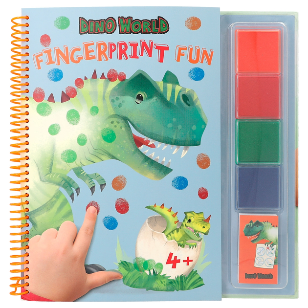Kolorowanka do malowania palcami Depesche Dino World Fingerprint Fun (4010070630065) - obraz 1