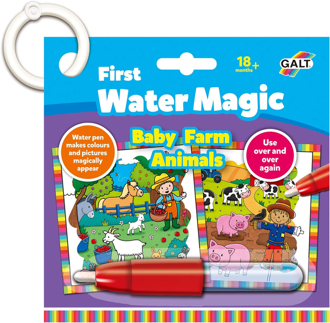 Водна розмальовка Galt First Water Magic Baby Farm Animals (5011979592156) - зображення 1