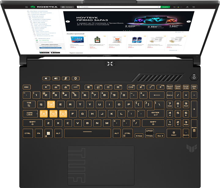 Ноутбук ASUS TUF Gaming F16 (2024) FX607JV-N3112 (90NR0HV6-M00BM0) Mecha Gray / 16" IPS WUXGA 165 Гц / Intel Core i7-13650HX / RAM 16 ГБ / SSD 512 ГБ / nVidia GeForce RTX 4060 - изображение 6